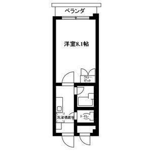 KINYAビル(1K/2階)の間取り写真