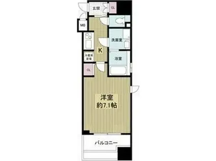 LASANTE京橋(1K/10階)の間取り写真