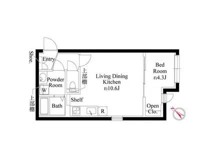 CASA PIAZZA 東池袋(1LDK/2階)の間取り写真