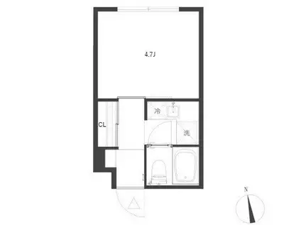 ST214(1K/2階)の間取り写真