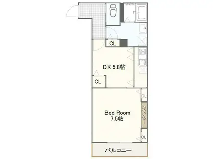 GRACIM03(1DK/1階)の間取り写真