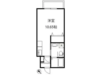 スターヴァレイ サンク(ワンルーム/1階)の間取り写真