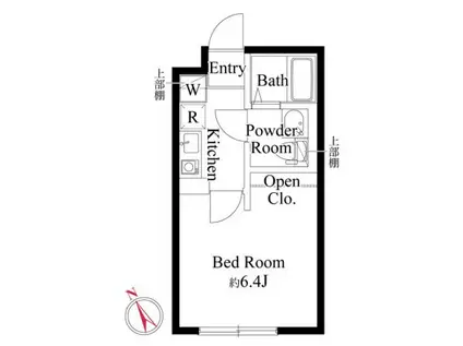 吉祥寺ヴィレッジ(1K/1階)の間取り写真