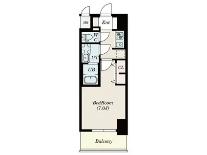 S-RESIDENCE上飯田駅前(1K/4階)の間取り写真