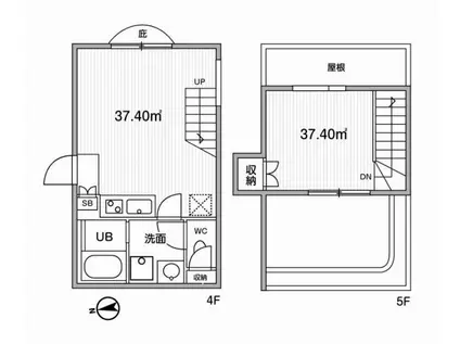 ASTILE市谷柳町 アスティーレ市谷柳町(1LDK/4階)の間取り写真