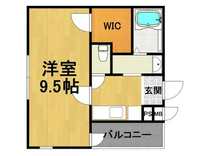 フジパレス宝塚南5番館(1K/2階)の間取り写真