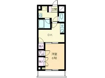 エースマンション高砂(1DK/4階)の間取り写真