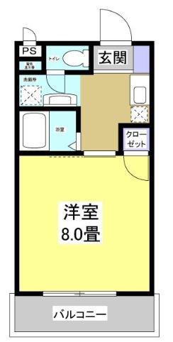 スプランドゥール(1K/3階)の間取り写真