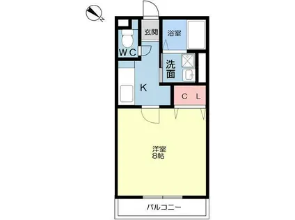 パルテール・このはな(1K/2階)の間取り写真