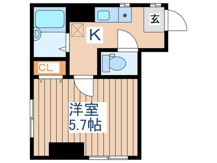 パールハイム長町(1K/4階)の間取り写真