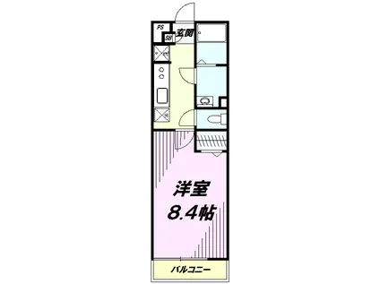 リブリ・高倉(1K/1階)の間取り写真