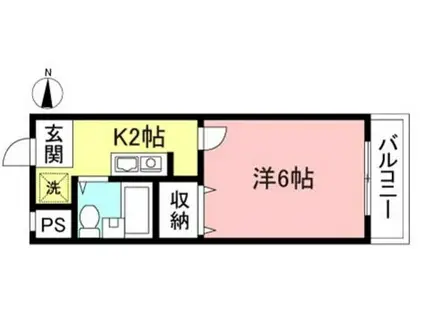 グリーンハイツ吉祥寺(1K/2階)の間取り写真