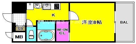 CITTA・VISTA神戸下山手通(1K/10階)の間取り写真
