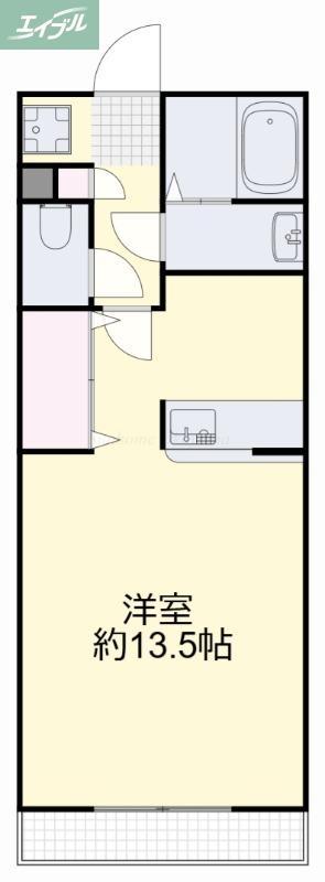 ヴィクトワール南方(1K/4階)の間取り写真
