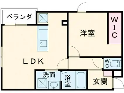 MACHIMOKU KUZUHA(1LDK/2階)の間取り写真