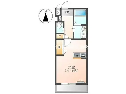 フォーチューン(ワンルーム/1階)の間取り写真