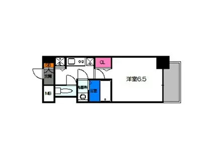 レジュールアッシュ京橋クロスⅡ(1K/6階)の間取り写真