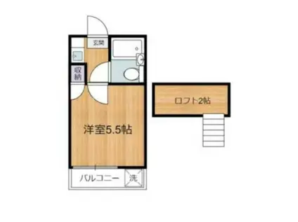 ライフピア東高円寺(1K/2階)の間取り写真