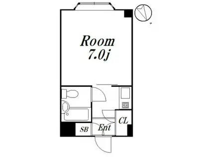 シャルム初台(1K/2階)の間取り写真