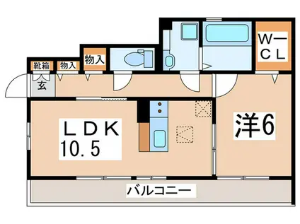 サンロイヤル III(1LDK/1階)の間取り写真