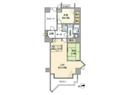 セザール琵琶湖大橋(2LDK/7階)の間取り写真