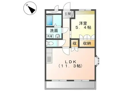 チェリーレジデンスM(1LDK/1階)の間取り写真