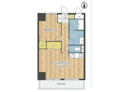 レイハウス橋本(1LDK/2階)の間取り写真