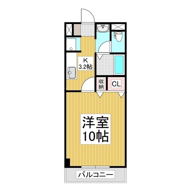 サン・ラザール(1K/1階)の間取り写真