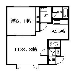 アヴァンティ A・B棟(1LDK/2階)の間取り写真