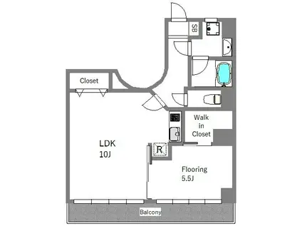 サンケイグランドハイツ(1LDK/4階)の間取り写真
