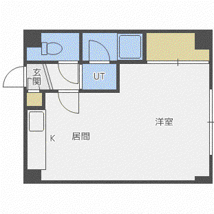 エスポワール16(1DK/4階)の間取り写真