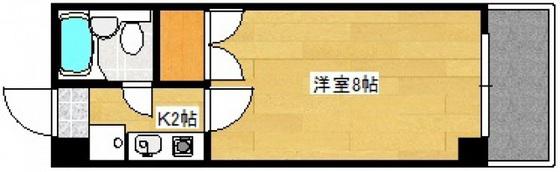 中村ビル(1K/4階)の間取り写真