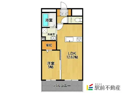 ビオ・トープ大和 S棟(1LDK/2階)の間取り写真