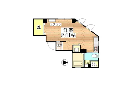 カーサ天満(ワンルーム/3階)の間取り写真
