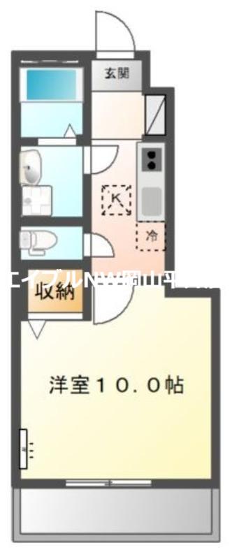 ラ・メール(1K/1階)の間取り写真