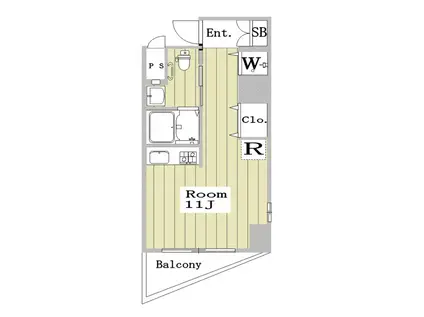 千寿ピア(ワンルーム/6階)の間取り写真