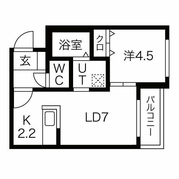 WELINA南郷16(1LDK/3階)の間取り写真