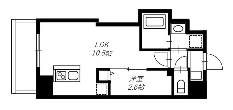 リヴシティ横濱末吉町弐番館(1LDK/8階)の間取り写真