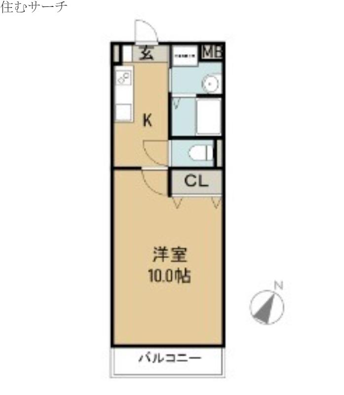 グレイティア四日市(1K/3階)の間取り写真