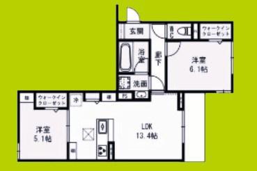 クラシスト深江北(2LDK/3階)の間取り写真