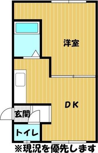 第3コーポ和(1DK/1階)の間取り写真