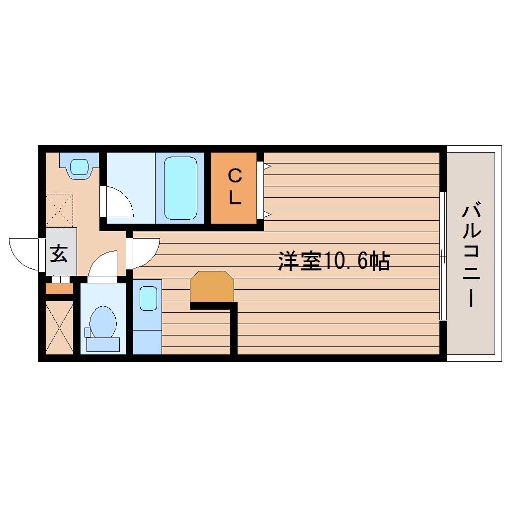 永和台アベニュー(ワンルーム/3階)の間取り写真