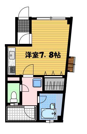 モンパルト万屋(ワンルーム/7階)の間取り写真