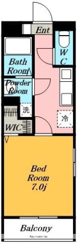 レキップ(1K/2階)の間取り写真