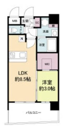 セレニテ西中島アリア壱番館(1LDK/5階)の間取り写真