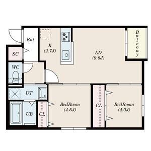 SーRESIDENCE南郷ノース(2LDK/3階)の間取り写真