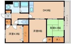 ハイム台屋敷(3DK/1階)の間取り写真