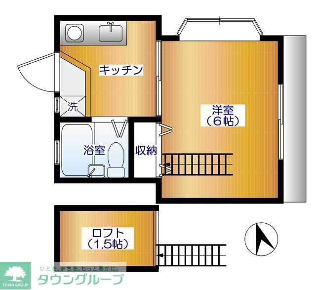 メゾンS(1K/1階)の間取り写真
