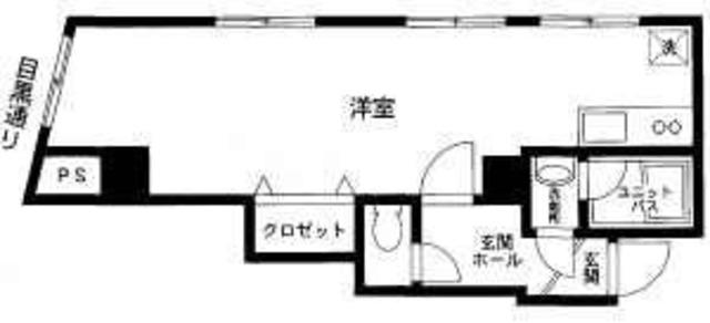 宝恵マンション(ワンルーム/4階)の間取り写真