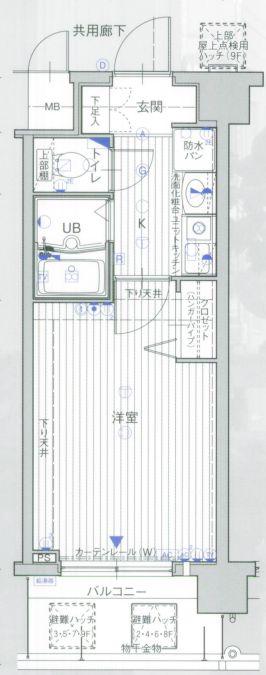 エスリード東梅田(1K/5階)の間取り写真